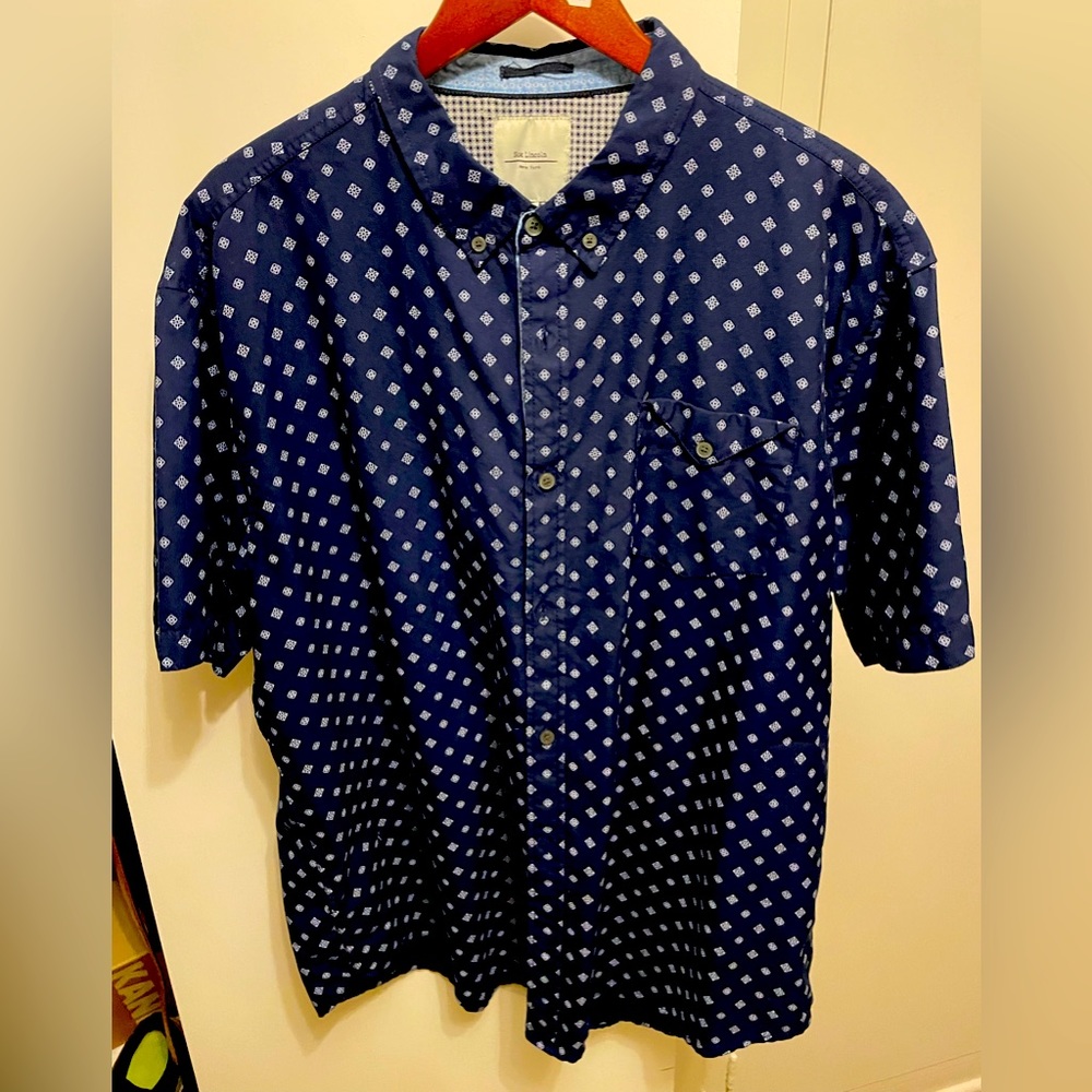 Six Lincoln blue button down short sleeve